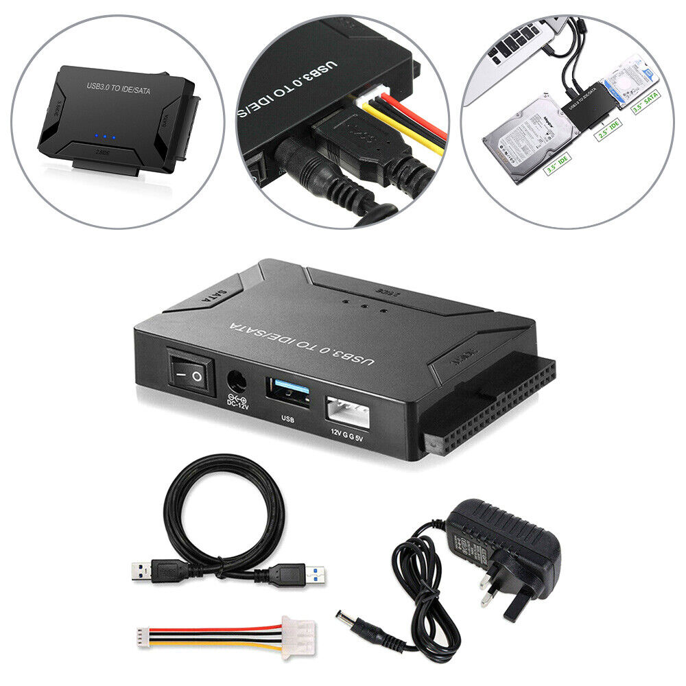 Universal USB 3.0 IDE/SATA Converter External Hard Drive Adapter Tool Kit -  Contrado Digital
